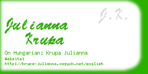 julianna krupa business card